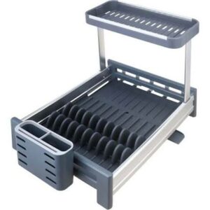 Égouttoir à vaisselle en aluminium, 2 niveaux L